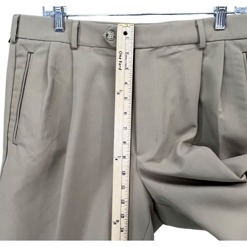 Dockers Pants Men 36x32 Tan Relaxed Fit Comfort Khaki Pleats Front Cuffed Preppy - Picture 7 of 13
